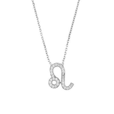 Leo - necklace - 925 sterling silver - zircons