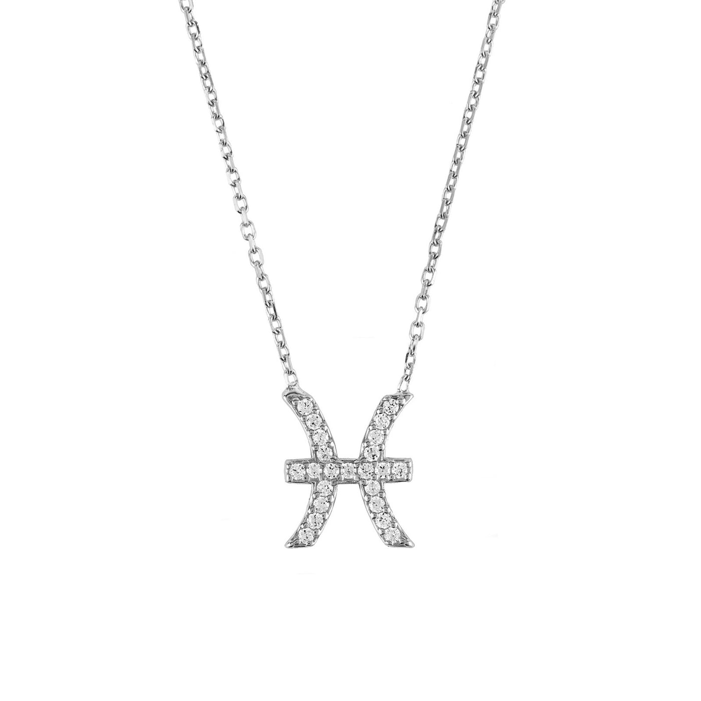 Pisces - Necklace - 925 Sterling Silver - Zirconias