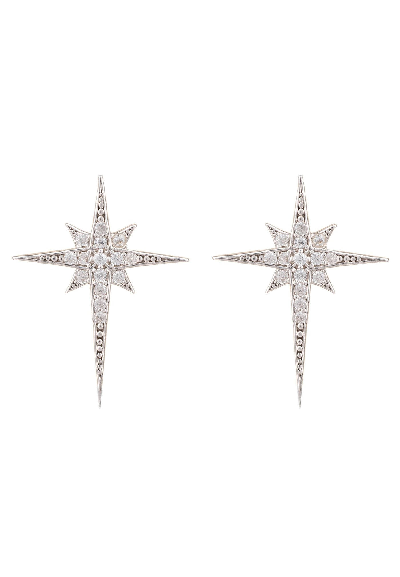 Stud earrings - North Star - 925 sterling silver