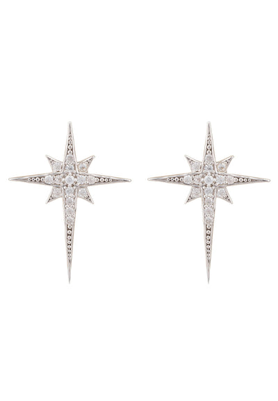 Stud earrings - North Star - 925 sterling silver